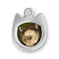 thumbnail image 1 of Sterling Silver 18" 1mm Box Chain One Sided Cat Head Shaped Picture Frame Pendant Necklace, 1 of 2