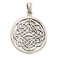 thumbnail image 1 of Sterling Silver 18" 1mm Box Chain Round Open Celtic Weave Knot Pendant Necklace, 1 of 2