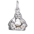 thumbnail image 1 of Sterling Silver 18" 1mm Box Chain Small Buddha Pendant Necklace, 1 of 2
