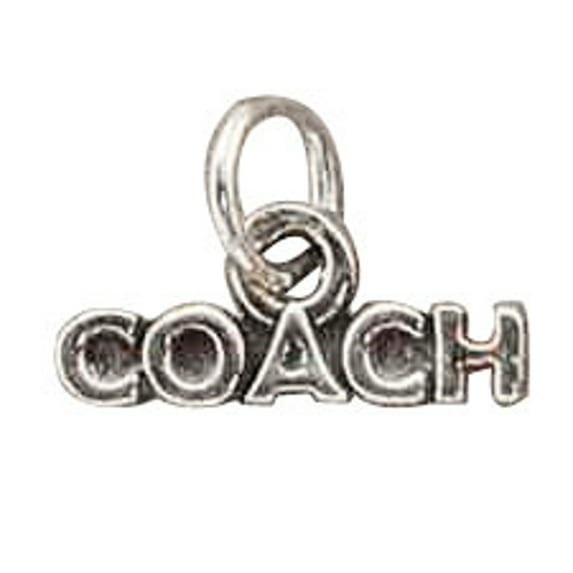 Sterling Silver 18" 1mm Box Chain Small Coach Message Pendant Necklace