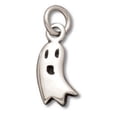 thumbnail image 1 of Sterling Silver 18" 1mm Halloween Scary Blanket Sheet Ghost Pendant Necklace, 1 of 2