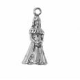 thumbnail image 1 of Sterling Silver 18" .8mm 3D Bridesmaid Holding Flowers Head Slightly Tilted Pendant Necklace, 1 of 2