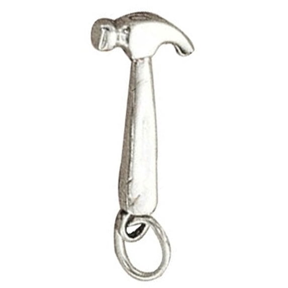 Sterling Silver 18" .8mm Box Chain 3D Clawed Hammer Pendant Necklace