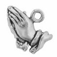 thumbnail image 1 of Sterling Silver 18" .8mm Box Chain 3D Mini Christian Praying Hands Pendant Necklace, 1 of 2