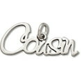 thumbnail image 1 of Sterling Silver 18" .8mm Box Chain COUSIN Word Pendant Necklace, 1 of 2