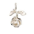 thumbnail image 1 of Sterling Silver 18" .8mm Box Chain Dangling Rose Pendant Necklace, 1 of 2