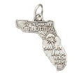 thumbnail image 1 of Sterling Silver 18" .8mm Box Chain FLORIDA State Pendant Necklace, 1 of 2