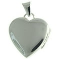 thumbnail image 1 of Sterling Silver 18" .8mm Box Chain Flat Plain Engravable Heart Locket Pendant Necklace, 1 of 2