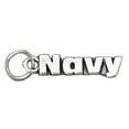 thumbnail image 1 of Sterling Silver 18" .8mm Box Chain NAVY Word Pendant Necklace, 1 of 2