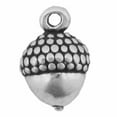 thumbnail image 1 of Sterling Silver 18" .8mm Box Chain Partially 3D Mini Acorn Pendant Necklace, 1 of 2