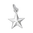 thumbnail image 1 of Sterling Silver 18" .8mm Box Chain Raised Star Pendant Necklace, 1 of 2
