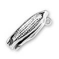 thumbnail image 1 of Sterling Silver 18" Unisex 1.5mm Box Chain 3D Ear Of Corn On The Cobb Pendant Necklace, 1 of 2