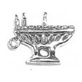 thumbnail image 1 of Sterling Silver 18" Unisex 1.5mm Box Chain 3D Jewish Hanukkah Menorah Pendant Necklace, 1 of 2