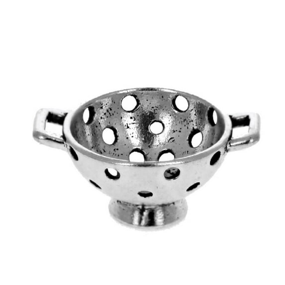 Sterling Silver 18" Unisex 1.5mm Box Chain 3D Large Kitchen Cooks Strainer Colander Pendant Necklace