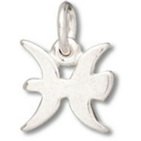 Sterling Silver 18" Unisex 1.5mm Box Chain Small Pisces Zodiac Horoscope Symbol Pendant Necklace