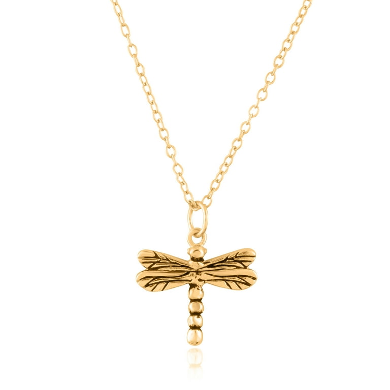 Sterling Silver 18K Yellow Gold Plated 3D Animal Pendant Necklaces