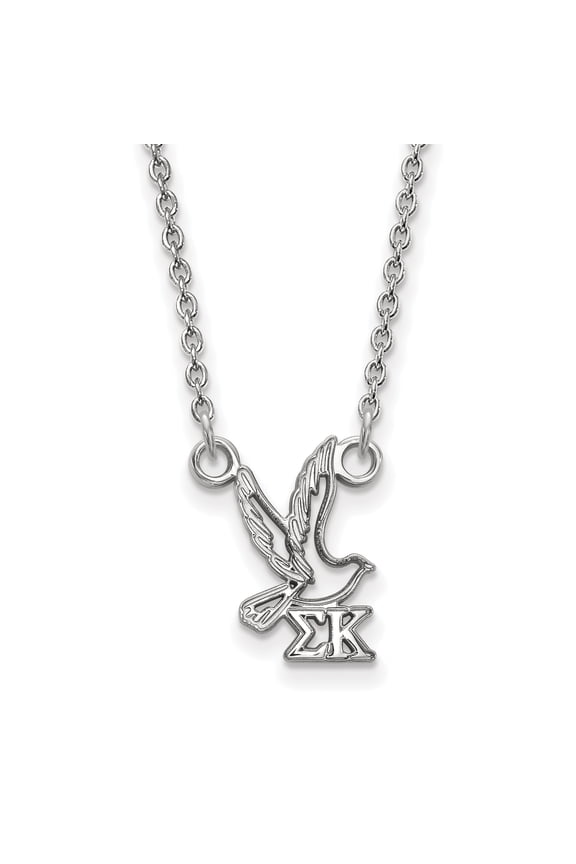Sterling Silver 18in Official Licensed Greek Sororities Sigma Kappa (??) XS Pendant w/ Necklace