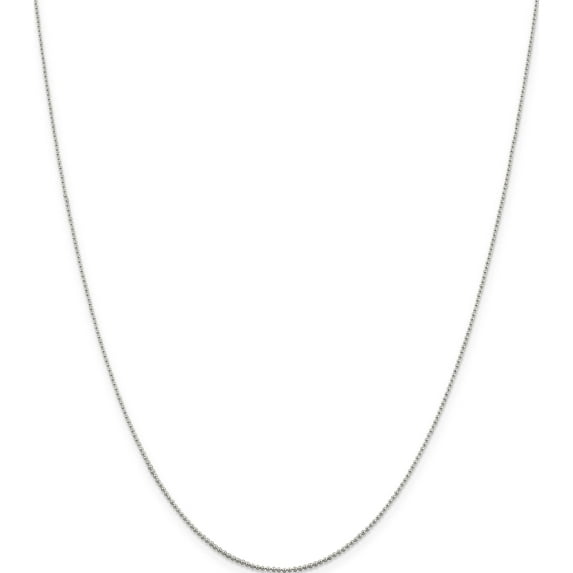 Sterling Silver 1mm Beaded Chain (24 X 1) Made In Italy qk25-24