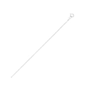 Sterling Silver 1mm Diagonal Box Italian Chain Necklace, 18"