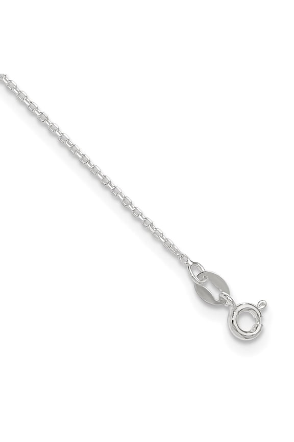 Sterling Silver 1mm Cable Chain 10 inch Plus 1 inch Extender - Total 11 inch Anklet