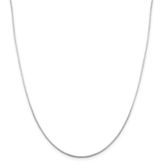 Sterling Silver 925 1mm Box Mirror Chain Necklace 18 in Anti-Tarnish