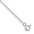 thumbnail image 1 of Finest Gold Sterling Silver 1 mm Round Spiga Chain Anklet, 1 of 2