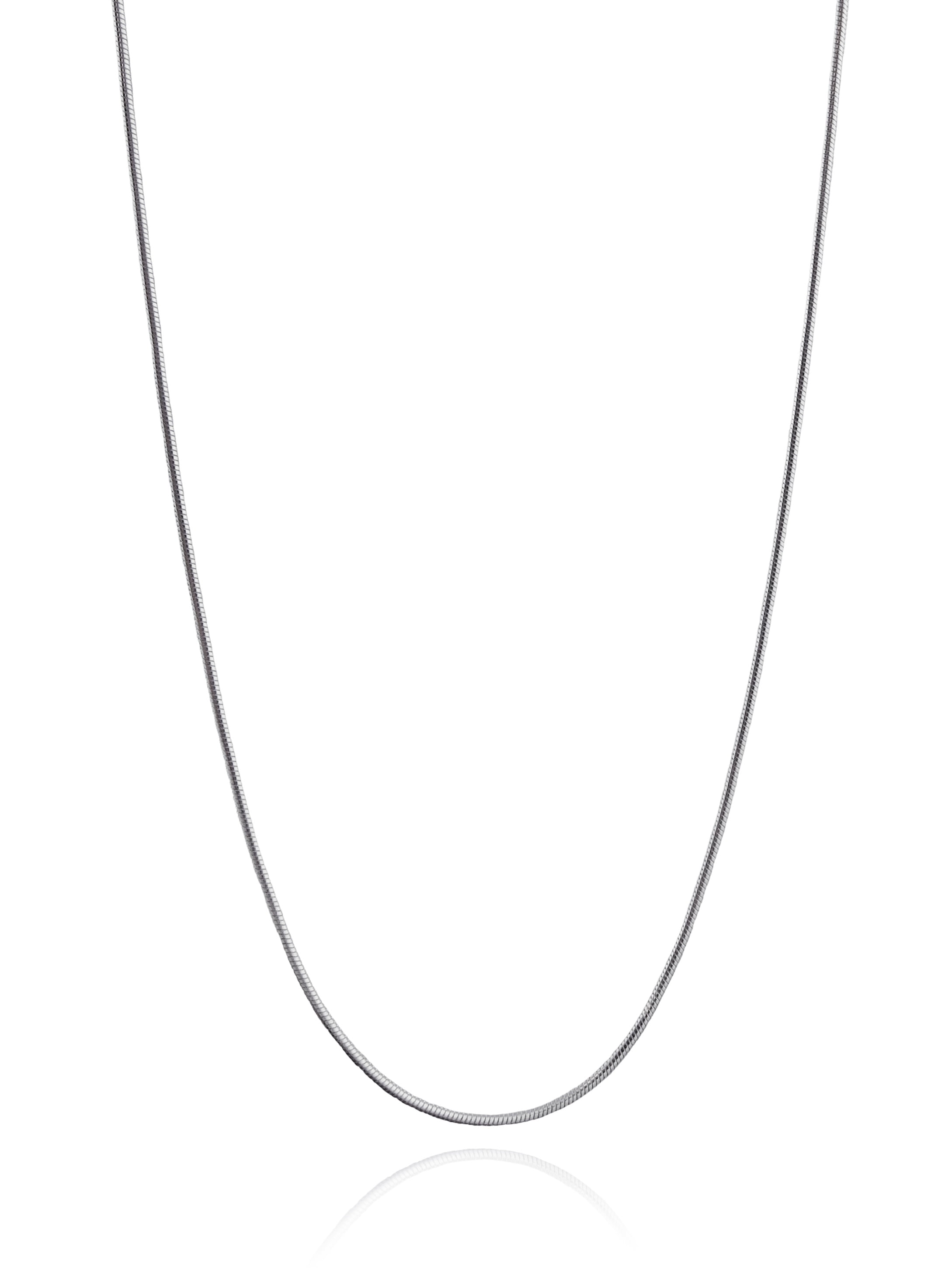 Sterling Silver 1mm Snake Chain, 32", Spring Ring Clasp