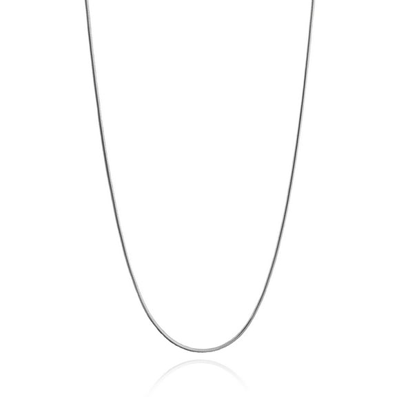 Sterling Silver 1mm Snake Chain, 32", Spring Ring Clasp