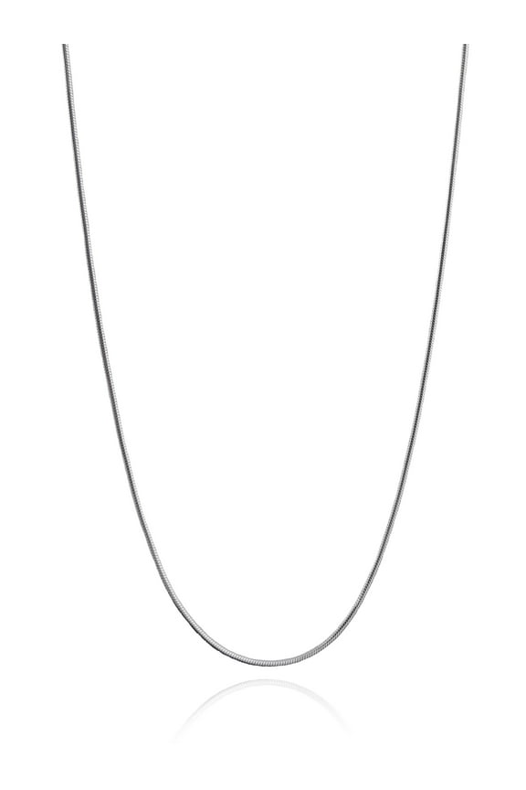 Sterling Silver 1mm Snake Chain, 32", Spring Ring Clasp