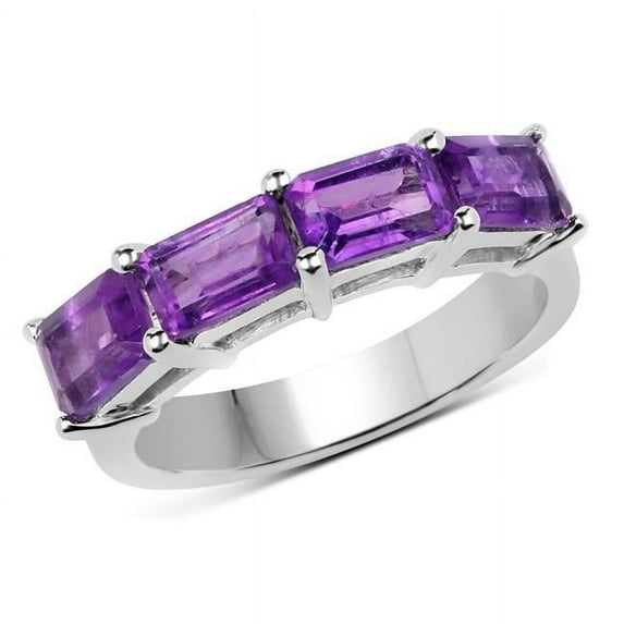 Sterling Silver 2 1/5ct TW Amethyst Ring