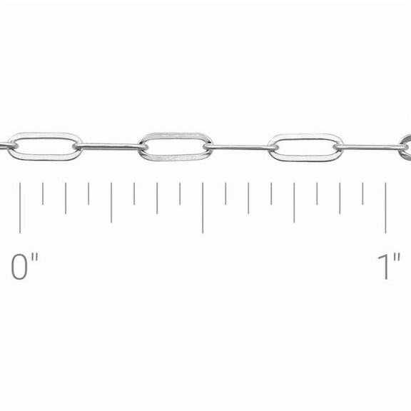 Sterling Silver 2.1 Mm Polished Recycled Metal Paperclip-Style Chain