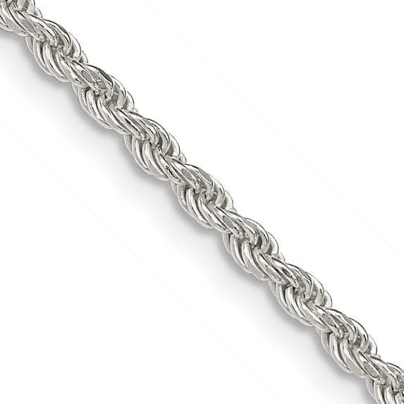 Sterling Silver 2.25mm Diamond-Cut Rope Chain (22 X 2.25) Made In Italy qdc050-22