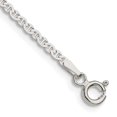 thumbnail image 1 of Finest Gold Sterling Silver 2.25 mm Flat Anchor Chain Anklet, 1 of 2