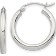 thumbnail image 1 of Sterling Silver 2.5Mm Round Hoop Earrings (Width 20) (Length 22) - Jbsp, 1 of 5