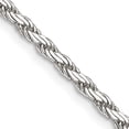 thumbnail image 1 of Sterling Silver 2.5mm Flat Rope Chain (24 X 2.5) Made In Italy qfc203-24, 1 of 5