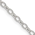 thumbnail image 1 of Sterling Silver 2.5mm Oval Fancy Rolo Chain (16 X 2.5) Made In India qfc85-16, 1 of 5