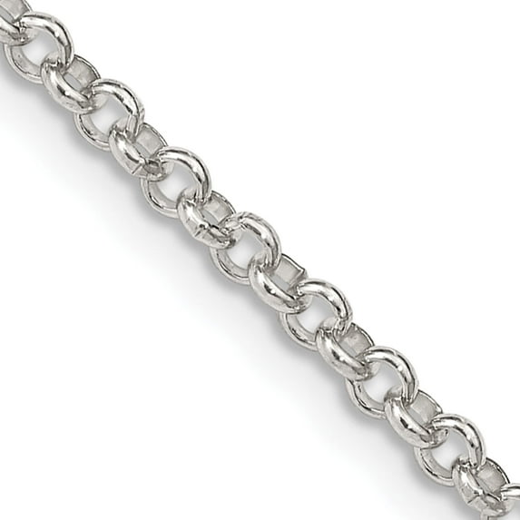 Sterling Silver 2.5mm Rolo Chain (20 X 2.5) Made In Italy qfc2-20