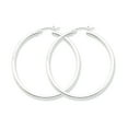 thumbnail image 1 of Sterling Silver 2.5mm Round Hoop Earrings - 4.0 Grams - Measures 44x47mm Wide 2.5mm Thick, 1 of 2