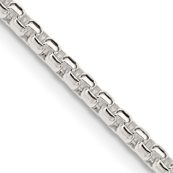 Sterling Silver 2.6mm Round Box Chain (22 X 2.6) Made In Italy qfc214-22