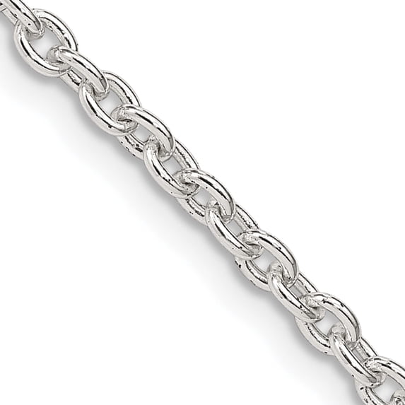 Sterling Silver 2.75mm Cable Chain (16 X 2.75) Made In India qcl080-16