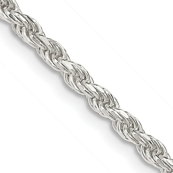 Sterling Silver 2.75mm Diamond-Cut Rope Chain (20 X 2.75) Made In Italy qdc060-20