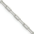 thumbnail image 1 of Sterling Silver 2.75mm Elongated Open Link Chain (18 X 2.75) Made In India qfc52-18, 1 of 4