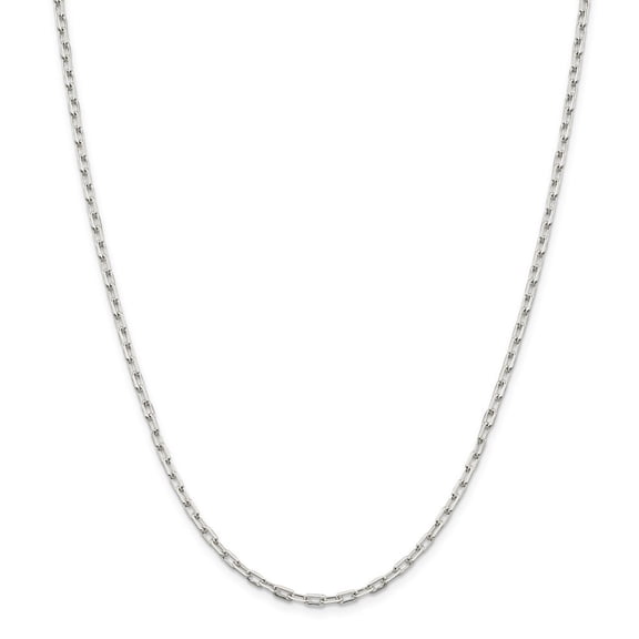 Sterling Silver 2.75mm Fancy Link Chain Necklace - 6.0 Grams - 18 Inch - Lobster Claw