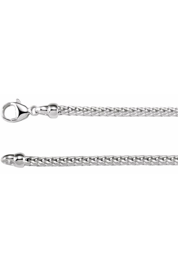 Sterling Silver 2.75mm Solid Foxtail Chain Necklace Fine Jewelry for Women Gifts for Her, 18"