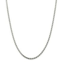 Sterling Silver 2.75mm Sparkle-Cut Rope Chain Necklace - 18.4 Grams - 26 Inch