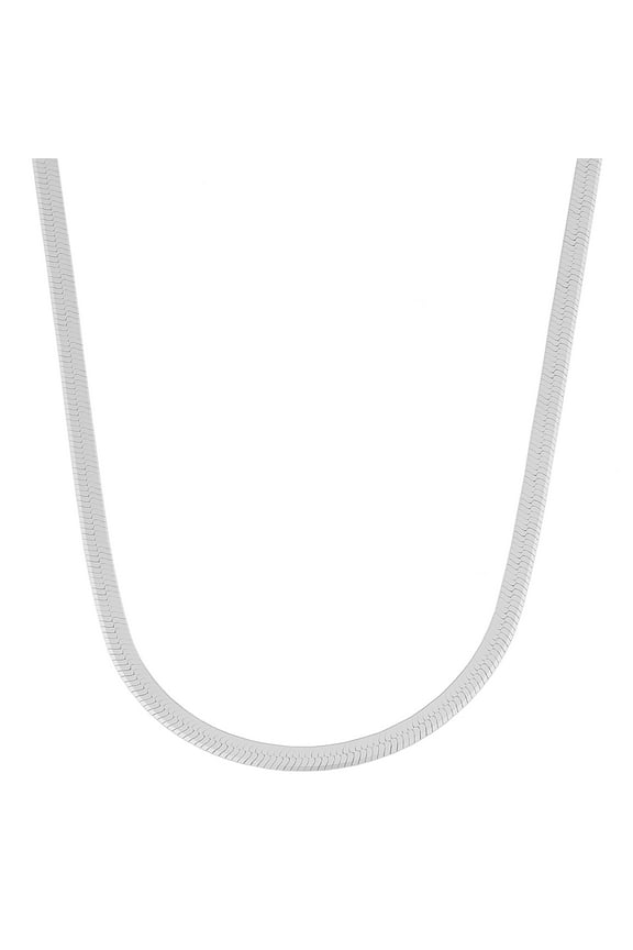 Sterling Silver 2.8 mm Herringbone Chain Necklace (30 inch)