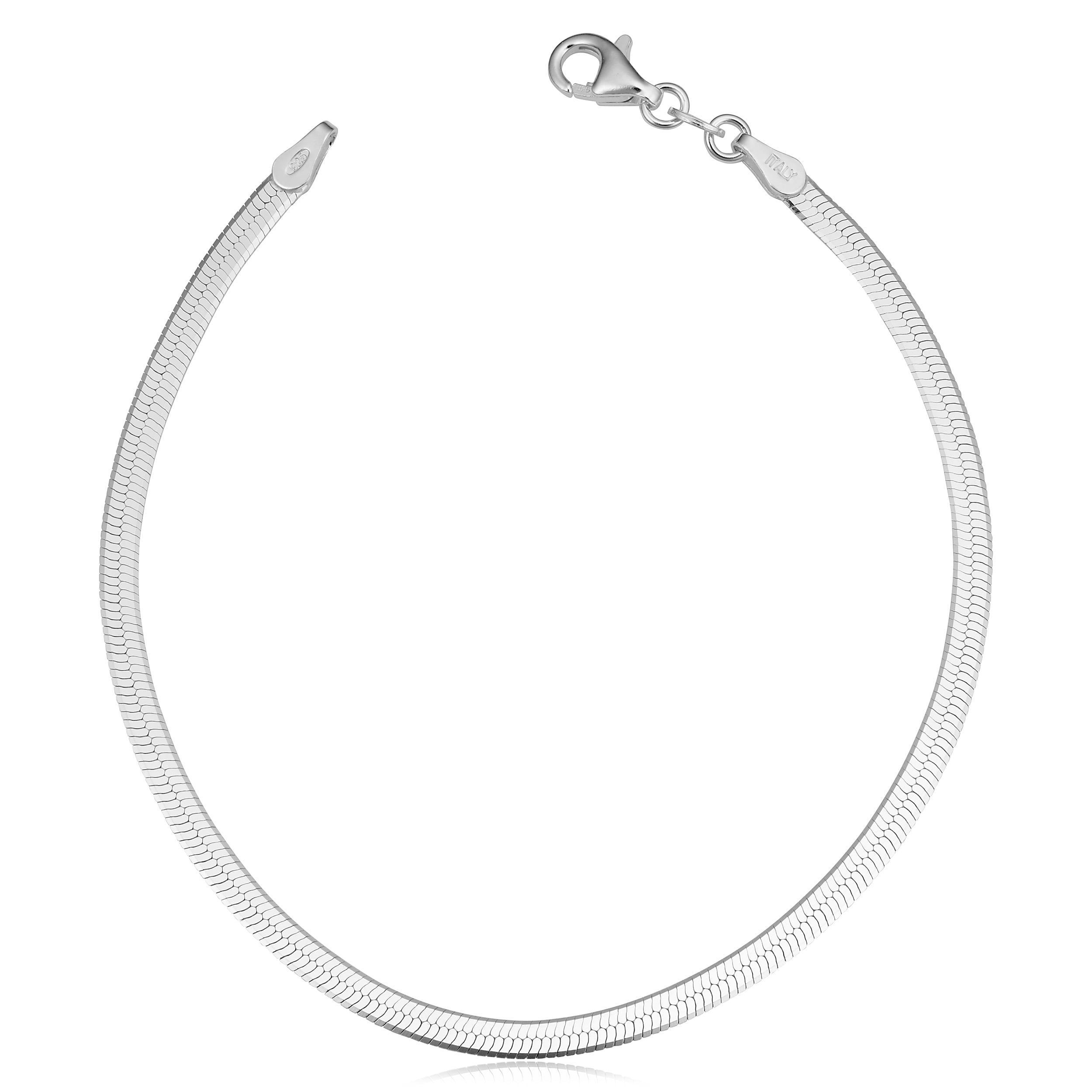 Sterling Silver 2.8mm Herringbone Chain Bracelet