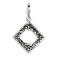 thumbnail image 1 of Sterling Silver 2-D Antiqued Photo With Lobster Clasp Charm - 2.9 Grams - Measures 35x22mm, 1 of 2