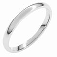 thumbnail image 1 of Sterling Silver 2 Mm Lightweight Comfort-Fit Half Round Band, Size 12.5, 1 of 2