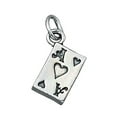 thumbnail image 1 of Sterling Silver 20" 1.2mm 3D Good Luck Ace Of Hearts Poker Playing Card Game Pendant Necklace, 1 of 2